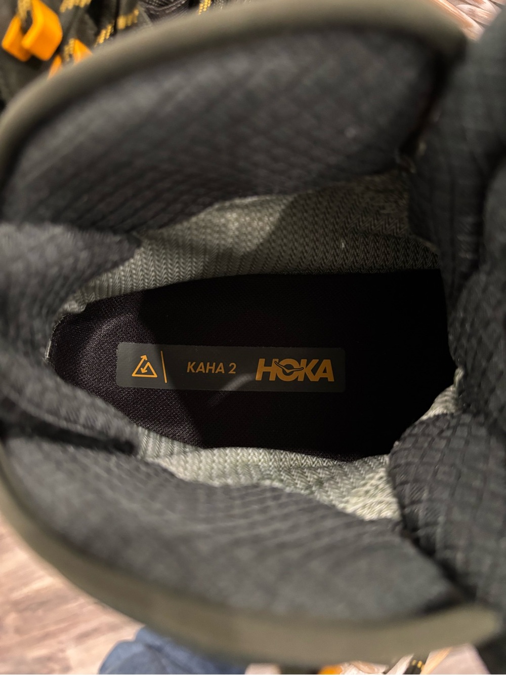 Hoka Kaha 2 Gore Tex Olive Green Waterproof Hiking Boots - Picture 9 of 9